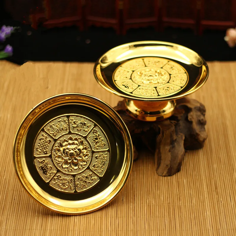 Тарелка из сплава в виде лотоса для фруктов блюдо религиозных церемониальных