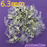 g9y high quality 100pcs 6 3mm crimp terminal splice g9 female spade connector splice with case 2017 hot sale