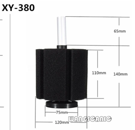 xy380 Аквариум Fish Tank пенный губчатый фильтр Биохимический кислород Фрай воздушный насос фильтрации водных домашних животных поставки - Цвет: xy380
