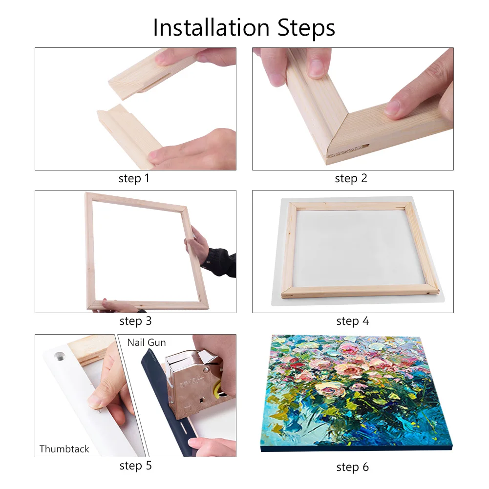 2Pcs Wood Stretcher Strip Bar Frame For Canvas Painting Art Gallery Painting Frame for canvas oil painting nature wood DIY frame