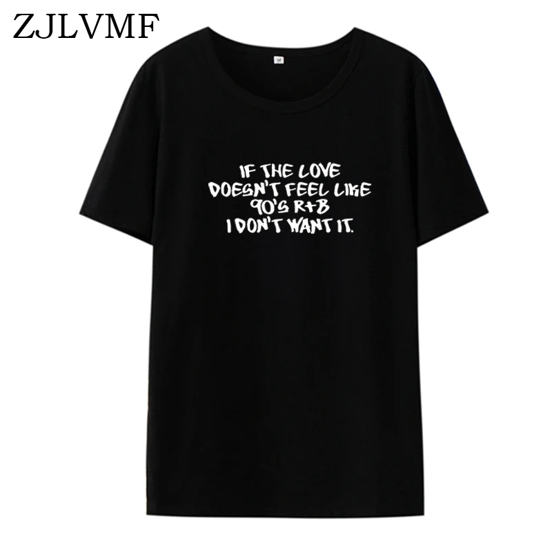 Женская хлопковая Футболка с круглым вырезом Zjlvmf If Te Love свободная футболка