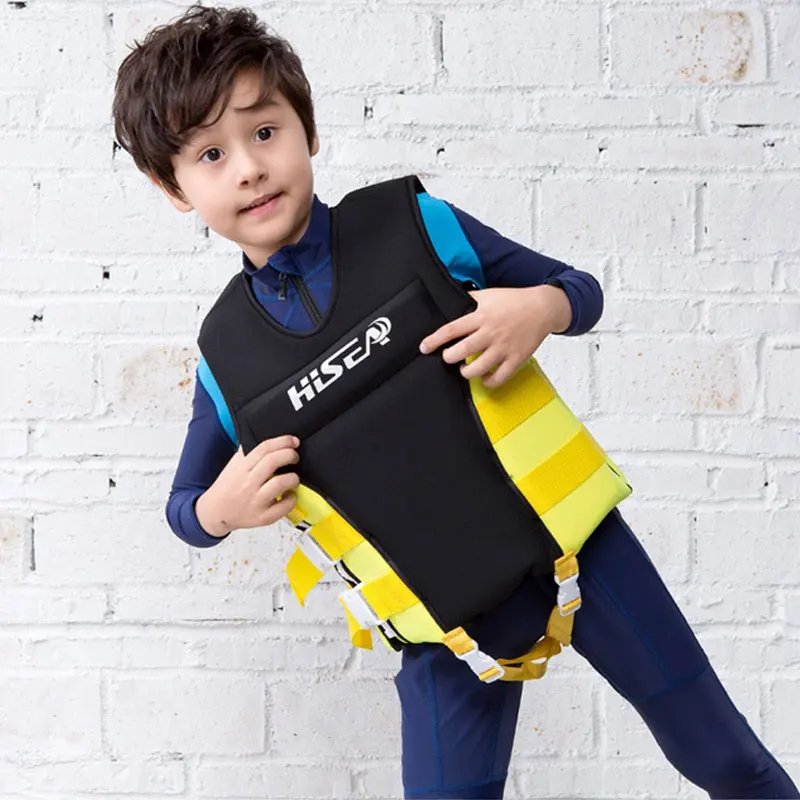 Hisea Kids спасательный водный жилет спортивный неопреновый с ремнем на молнии для