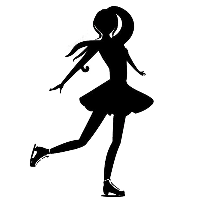 

10.9CM*16.9CM Interesting Girl Extreme Ice Skater Sport Silhouette Decoration Decal Vinyl Car Sticker S9-1149