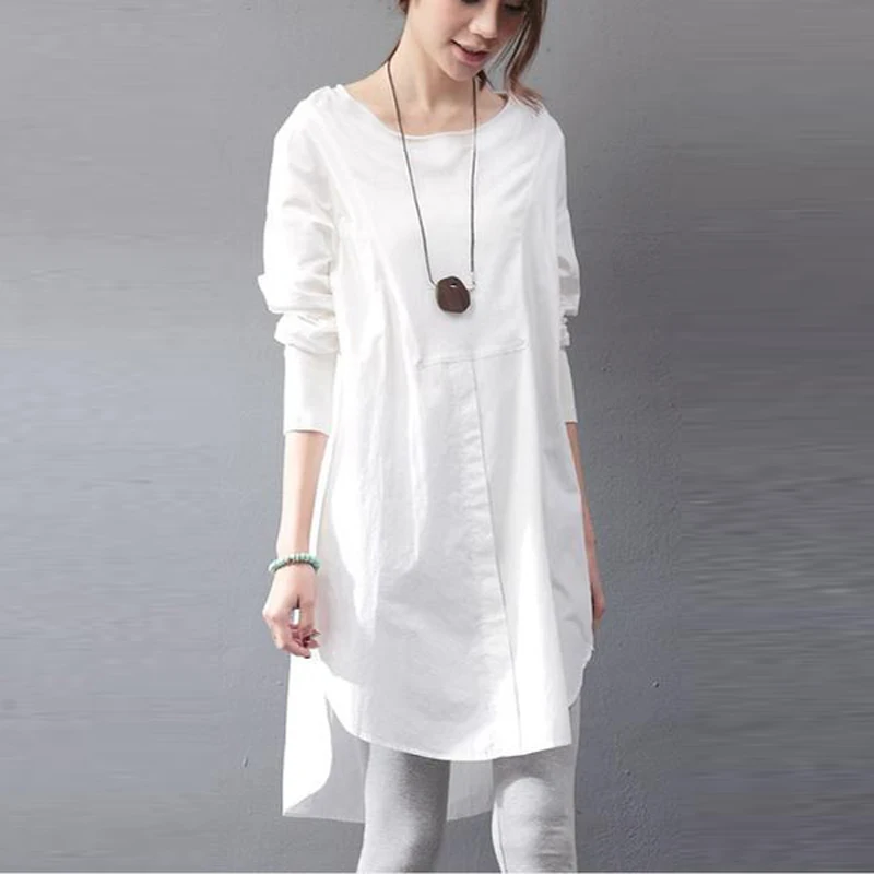 Новый осень зима для женщин Большие размеры Блузки рубашка с длинными рукавами