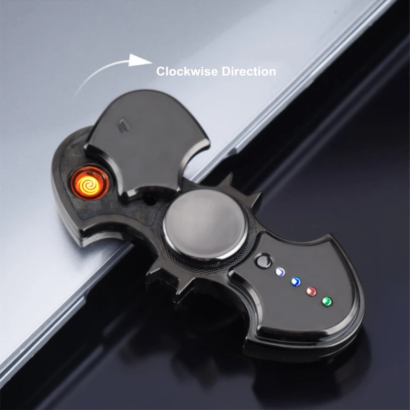 Фиджет с Бэтменом Спиннер электронная USB Зажигалка 3 разновидности светодиодный прикуриватель и ручной Спиннер игрушка плазменная дуговая зажигалка