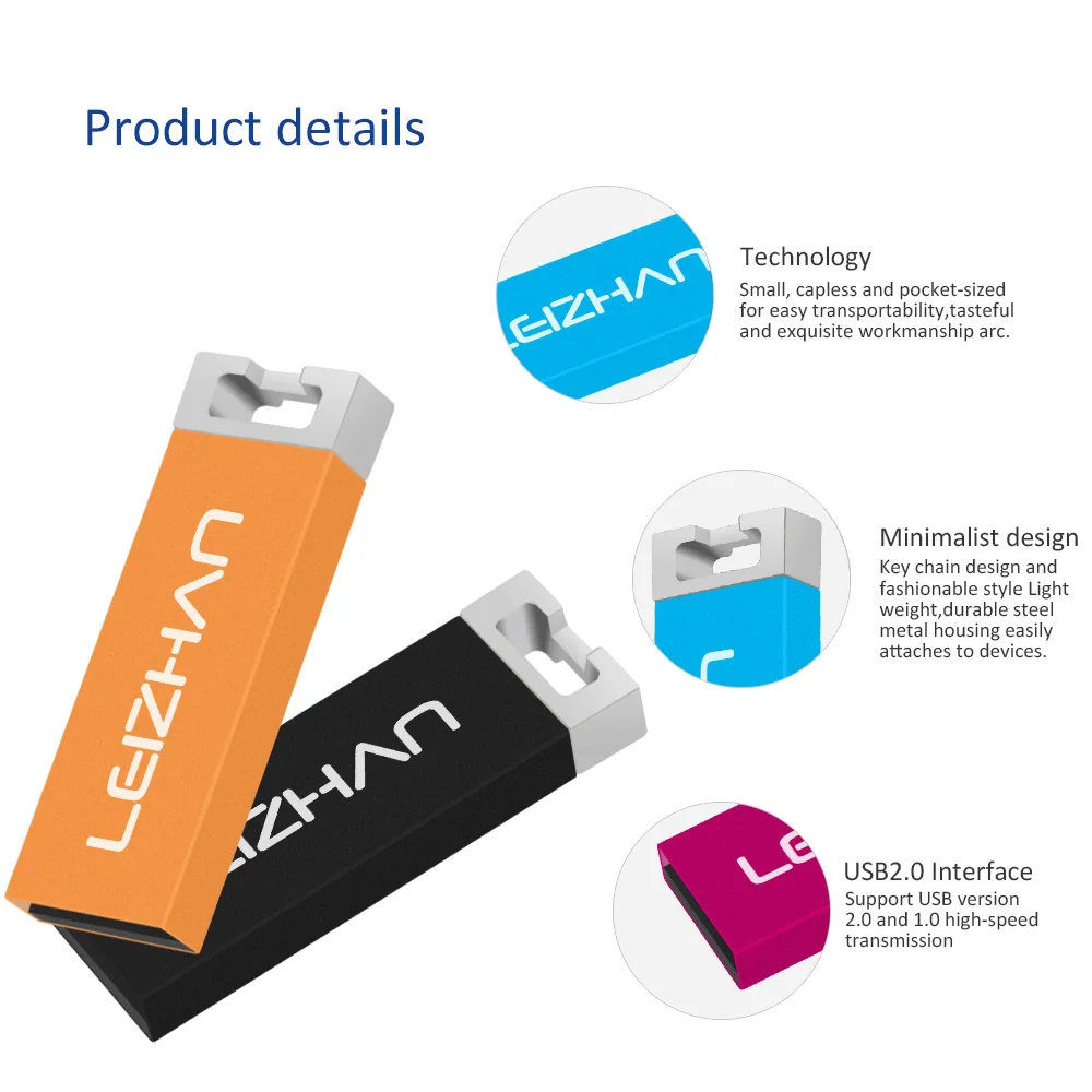 Металлический USB флеш накопитель 4 ГБ/8 ГБ/16 ГБ/32 ГБ/64 ГБ|USB флэш-накопители| |
