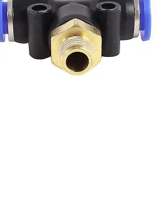 

Pneumatic 9mm Thread 8mm to 8mm Tube One Touch Push In Tee Quick Fittings 5pcs