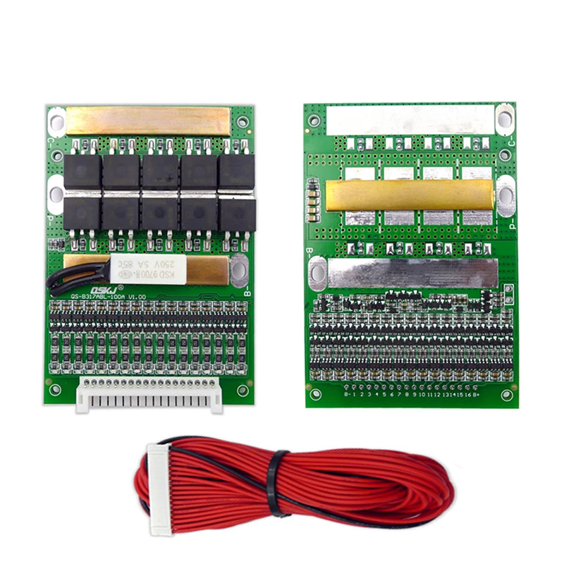 BMS 6S до 17S 50A 3,2 V 3,7 V 18650 литий-ионный аккумулятор балансир 10S 13S 16S Lifepo4 BMS Lipo PCM балансировочная Защитная плата