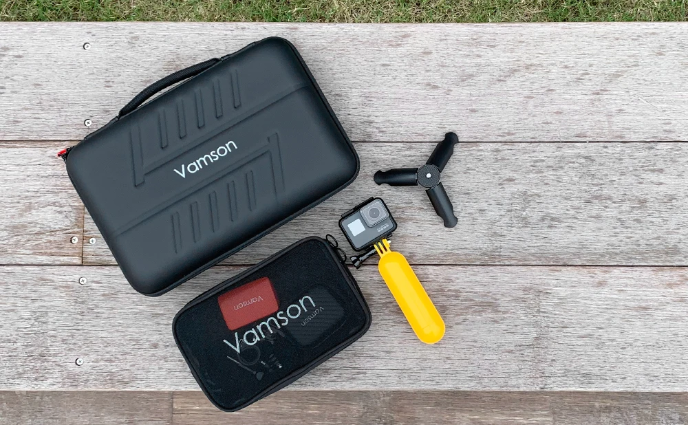 Vamson для Go pro аксессуары наборы сумка для Gopro Hero 8 черный 7 6 5 водонепроницаемый чехол PU для DJI Yi жесткий корпус коробка для хранения VP808