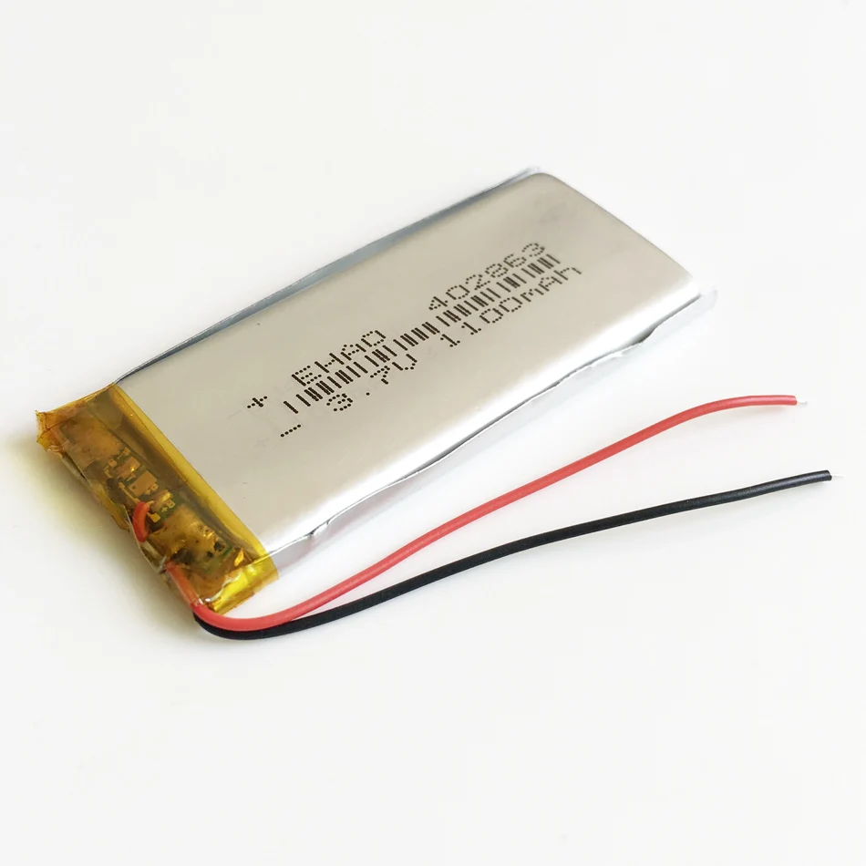 Литий полимерная аккумуляторная батарея 1100 мАч 3 7 в 402863 для MP3 GPS PSP DVD видеоигр PAD E