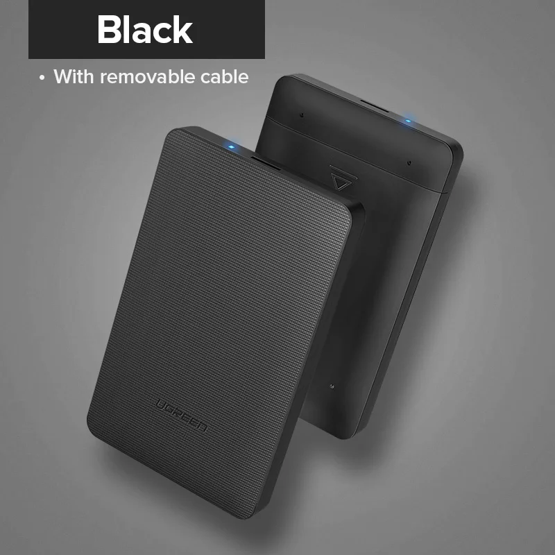 Black Ugreen 2,5 HDD чехол SATA к USB 3,0 адаптер внешний жесткий диск Корпус для SSD диск коробка-чехол на HDD HD 2,5 SSD чехол SATA к USB - Цвет: Black