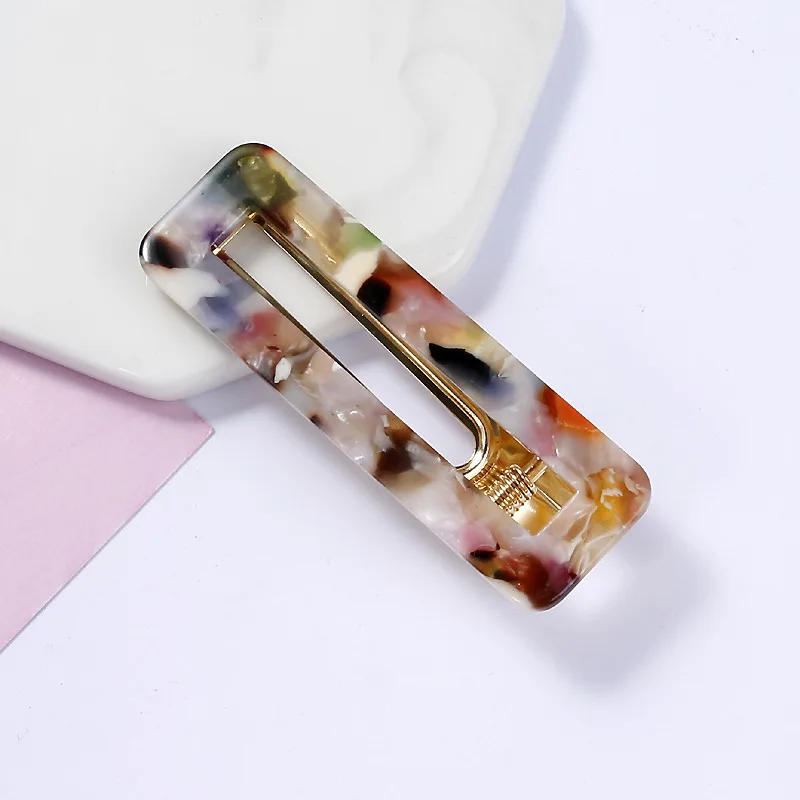 Женская заколка для волос Tortoiseshell Геометрическая из акрилового ацетата шпильки