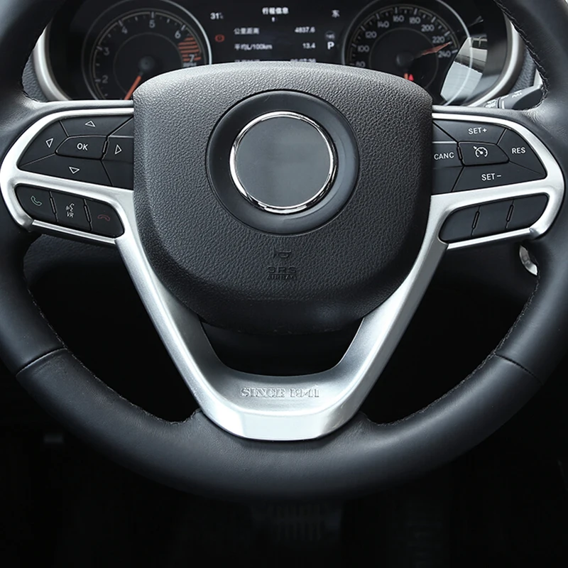 Для Jeep Cherokee KL аксессуары 2014/15/16/17/18 ABS Матовый/углеродного волокна рулевого колеса
