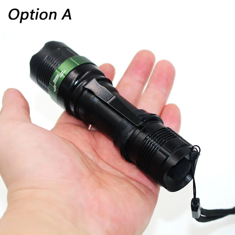 Option A Litwod CK91 Алюминий Мощный светодиодный вспышка светильник XML T6 фонарь Водонепроницаемый Портативный светодиодный светильник Тактический 18650 Перезаряжаемые фонарь - Испускаемый цвет: Option A