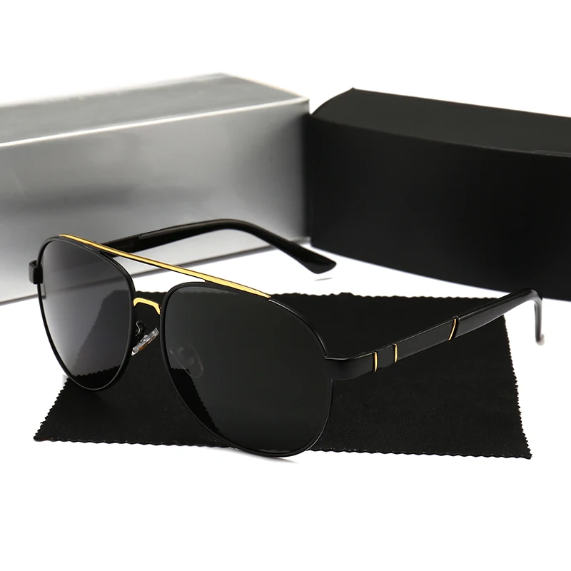 Солнцезащитные очки-авиаторы Мужские поляризационные зеркальные солнечные для