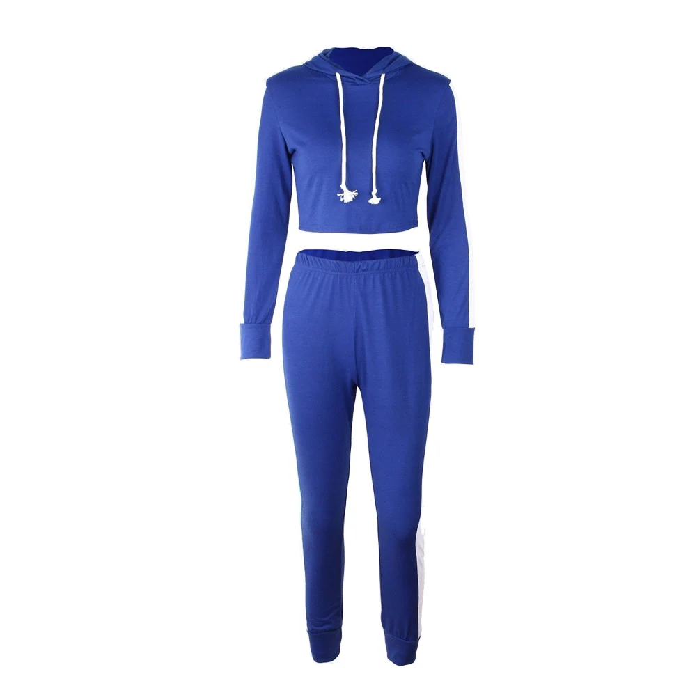 Комплект из 2 предметов для женщин Loungewear топ с капюшоном спортивная спортивный