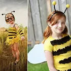 Повязка на голову с пчелами для женщин и девочек, с пушистыми помпонами и шариками, для косплея, обруч для волос, детские праздничные сувениры