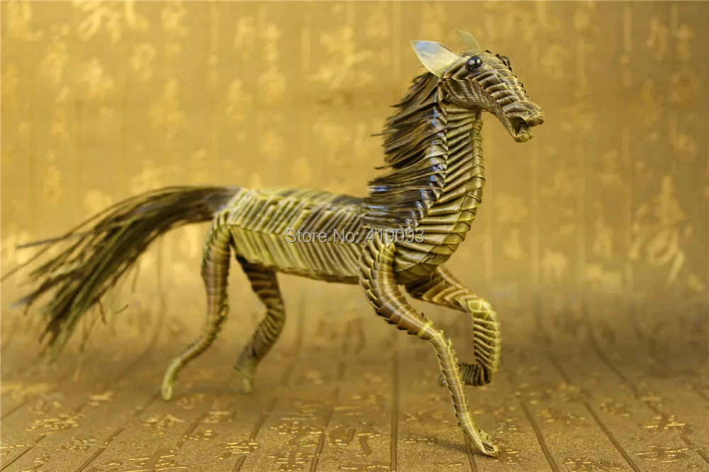 Free Shipping Chinese Folk Art Handcraft Crafts Horse Suitable for Home Decoration Mascot Collection Holiday Gifts Natural Toy |