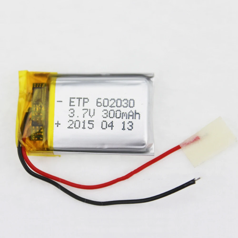 1 шт./лот 3 7 В литий полимерный аккумулятор Vbatty 602030 300 мАч батарея Bluetooth Mp3