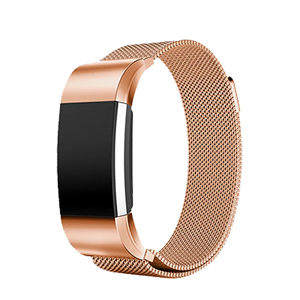 Yuedaer магнитный с миланским плетением петля ремешок для Fitbit Charge 2 металлические браслеты из нержавеющей стали для Fitbit Charge 3 браслета