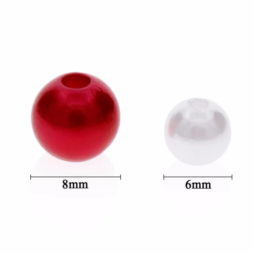 Хит продаж 6/8 мм акриловые круглые объемные бусины жемчужин по оптовым ценам для