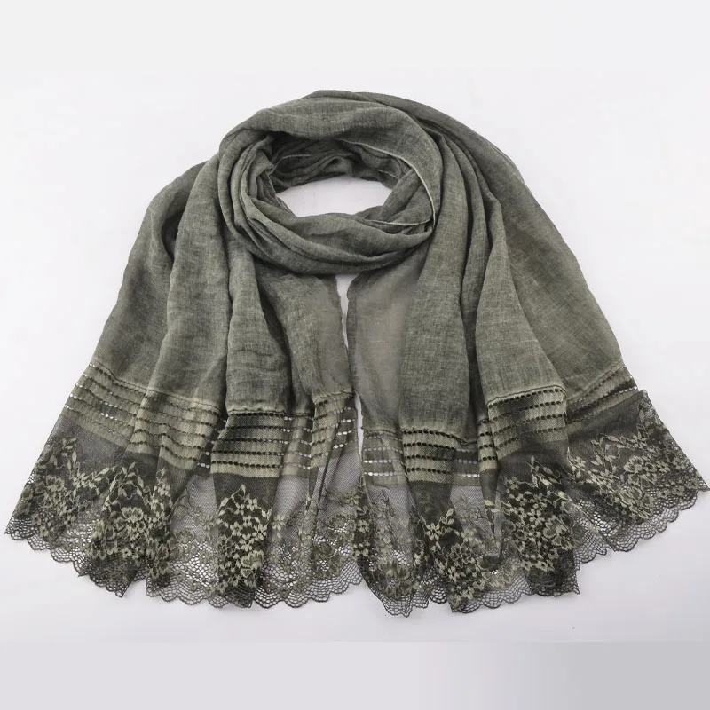 

Muslim lace floral Patchwork scarf,polyester tie dye scarf,lace women shawl,Head wraps Snood,ponchos and capes,foulard femme