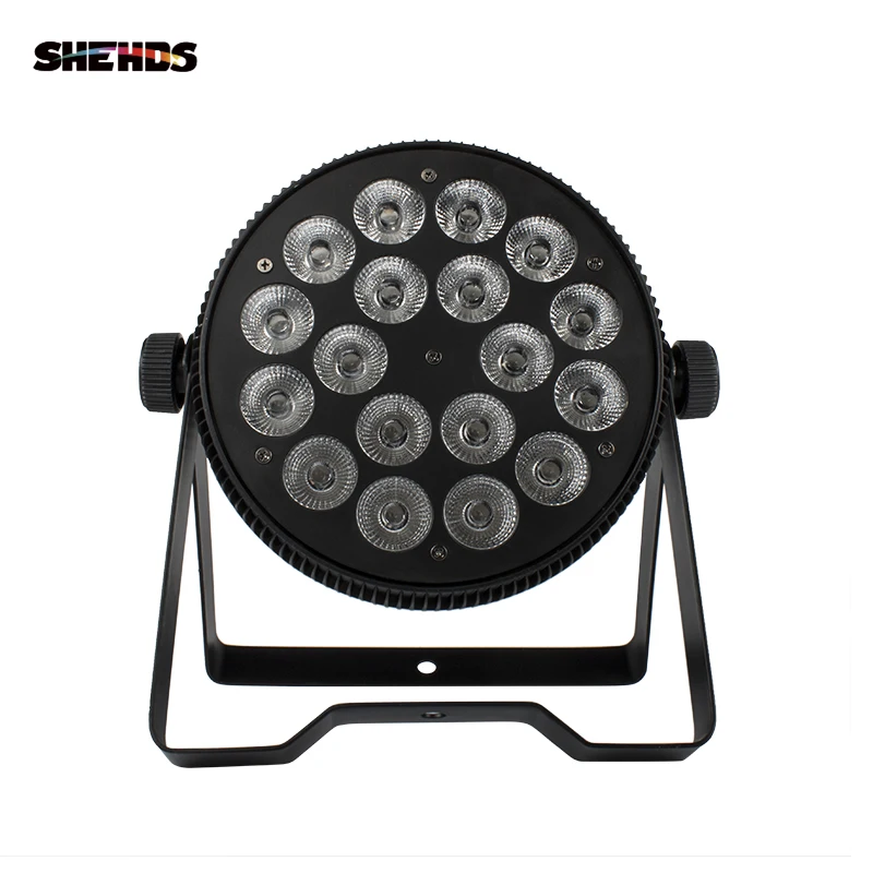 LED Stage Lights Effect 18x3W Ultraviolet Fixture Flat Par DMX512 Spotlight lamp Portable Backlight Projector For Party DJ Club | Освещение