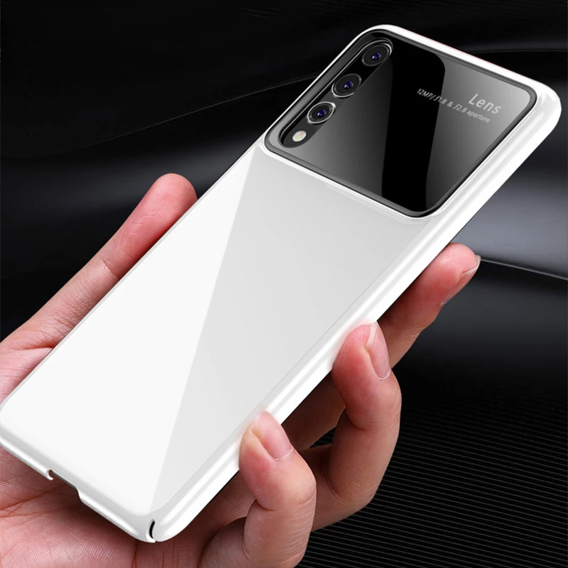 Роскошный чехол из закаленного стекла для телефона Huawei P20 Pro жесткий