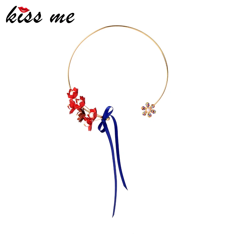 Женское Ожерелье с искусственным жемчугом KISS ME длинное ожерелье золотистого
