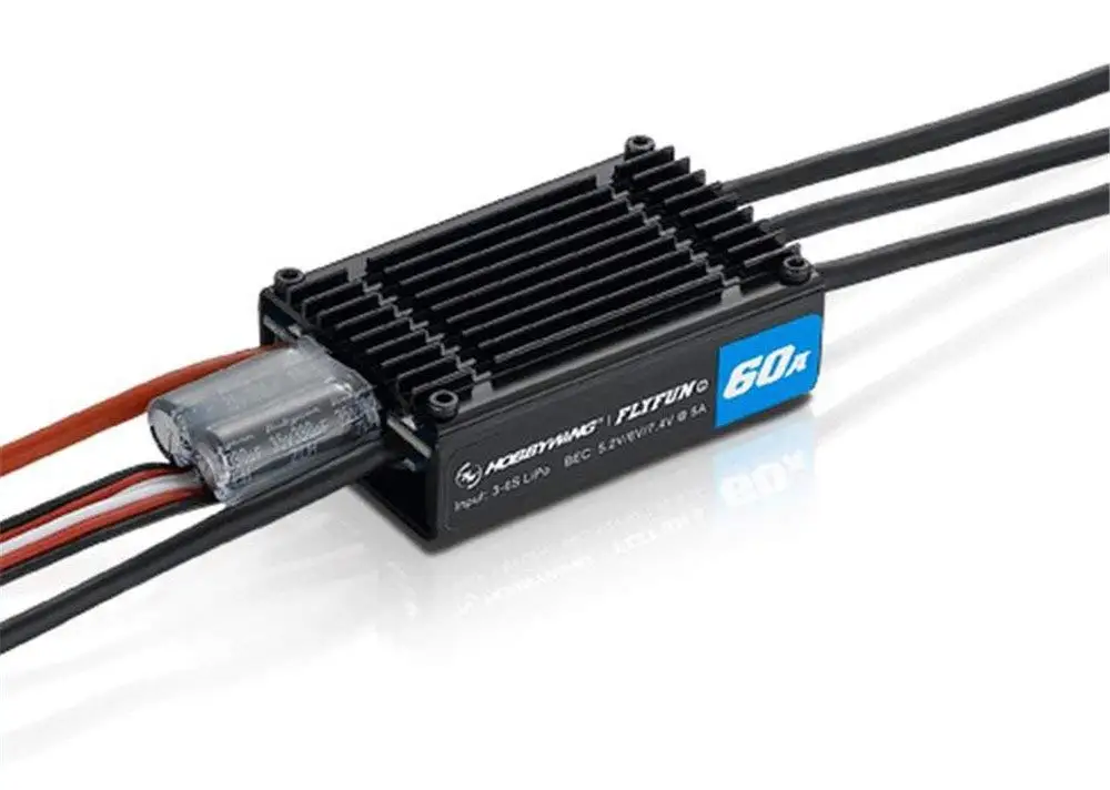 Контроллер скорости Hobbywing FlyFun V5 60A ESC для 3-6S Lipo с функцией Део для радиоуправляемых летательных аппаратов квадрокоптеров дронов (art.: 7aad7df06) - 7aad7df06