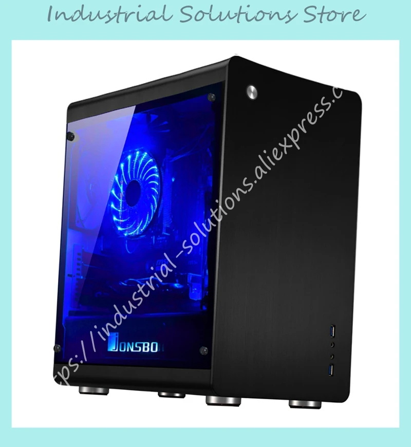 MATX компьютерный корпус двусторонний через поддержку задней линии Jonsbo RM3 ITX алюминиевый корпус