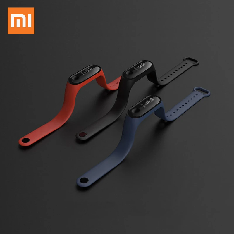 Оригинальный ремешок Xiaomi Mi Band 3 4 из ТПУ черный синий оранжевый розовый винно