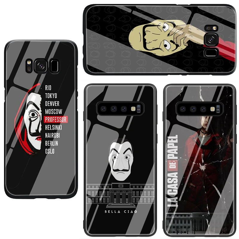 La Casa de Papel чехол для телефона из закаленного стекла Samsung Galaxy S7 край S8 S9 S10 Note 8 9 10