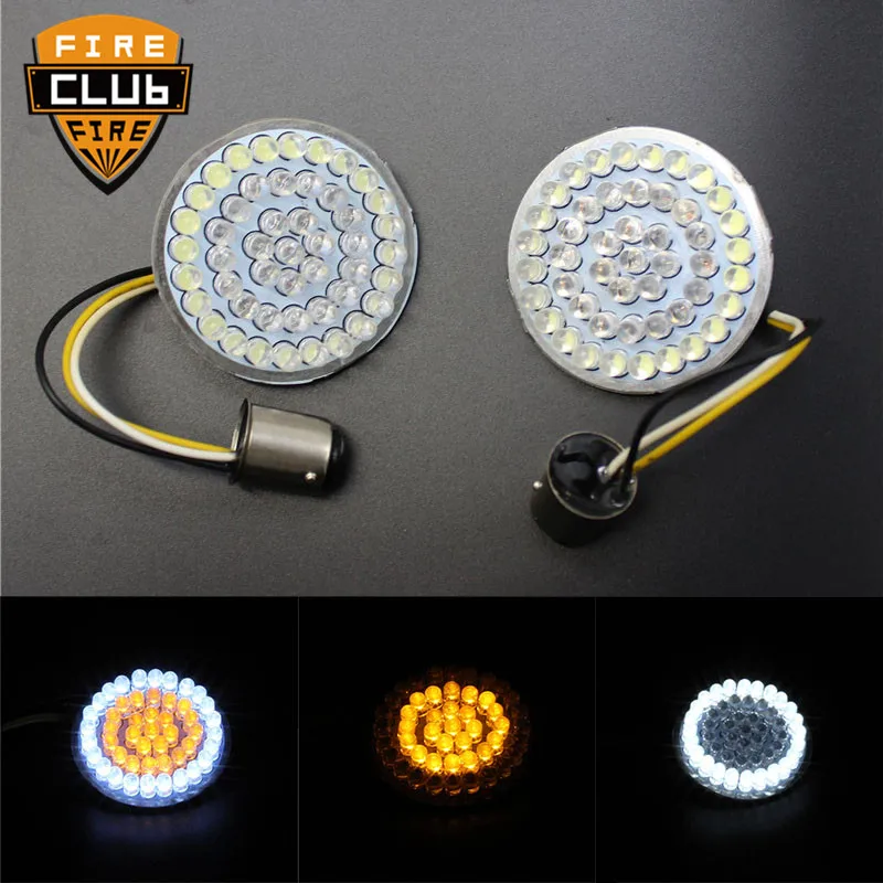 

Motorcycle Turn Signal Panel Cover For Harley Sportster Touring14-17 Softai Dyna Light 2" Bullet Style 1157 LED Inserts