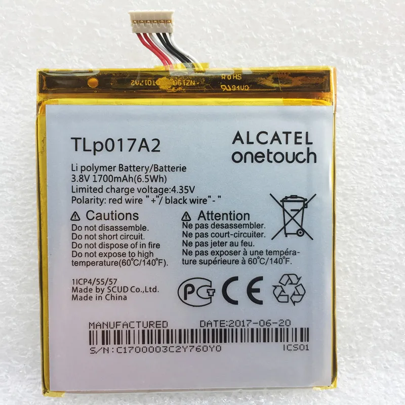 Оригинальный аккумулятор TLp017A1 TLp017A2 для Alcatel Onetouch Idol 2 Mini L OT 6016A 6016D 6016X 6014X 1700