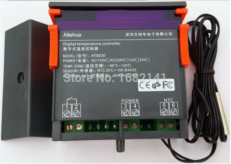AT8030 10A 16A 30A AC 220V 110V DC 12V 24V Точность Термостат Регулятор контроллер температуры для