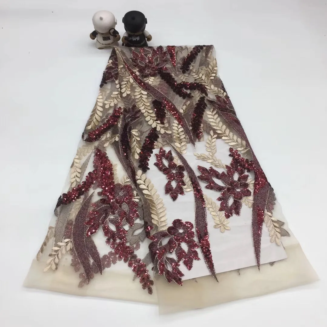 

African Lace Fabric High Quality French Tulle Lace Fabric 2019 Nigeria Lace Fabric Embroidery Wedding XX33251