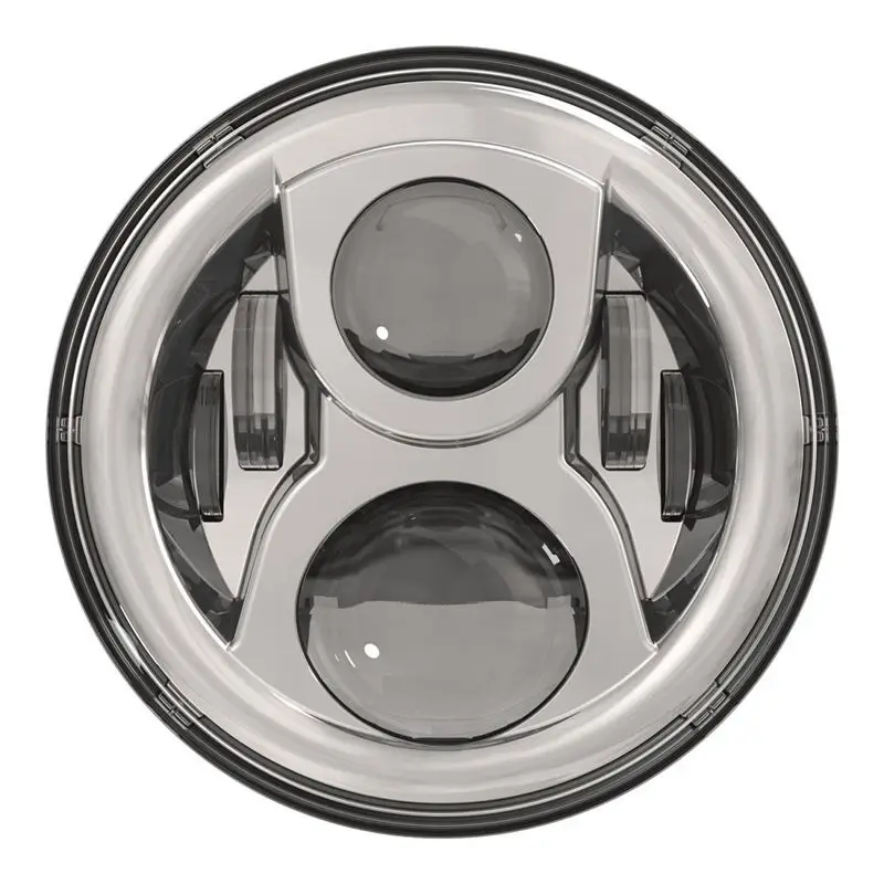 Для Harley Аксессуары для мотоциклов " 7 Inch Мотоцикл черный проектор мотор фар H4 Hi/Lo луч светодиодные лампочки для Harley