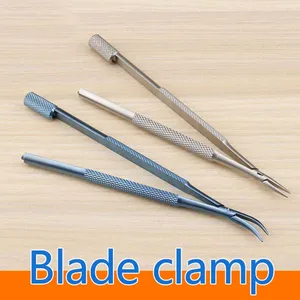 Офтальмологические хирургические инструменты, держатели тонких лезвий из микро титанового сплава, инструменты из нержавеющей стали, зажим для лезвий 12 см