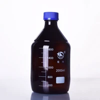 brown reagent bottlewith blue screw covernormal glasscapacity 2000mlgraduation sample vials plastic lid