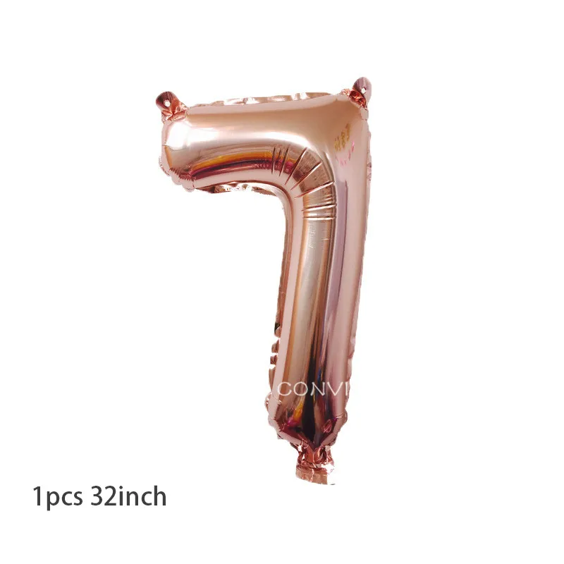 Rose gold-32inch-7 Розовое золото воздушный шар "Конфетти" комплект Фольга Star воздушные шары с дизайном «сердце» Свадебная вечеринка Декор шары из латекса для Одежда для свадьбы, дня рождения украшения - Цвет: Rose gold-32inch-7