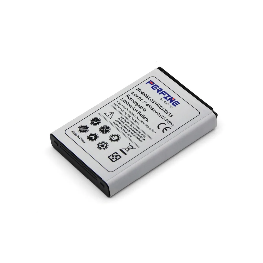 Белая оригинальная запасная Батарея 6000 мАч батарея для сотового телефона с