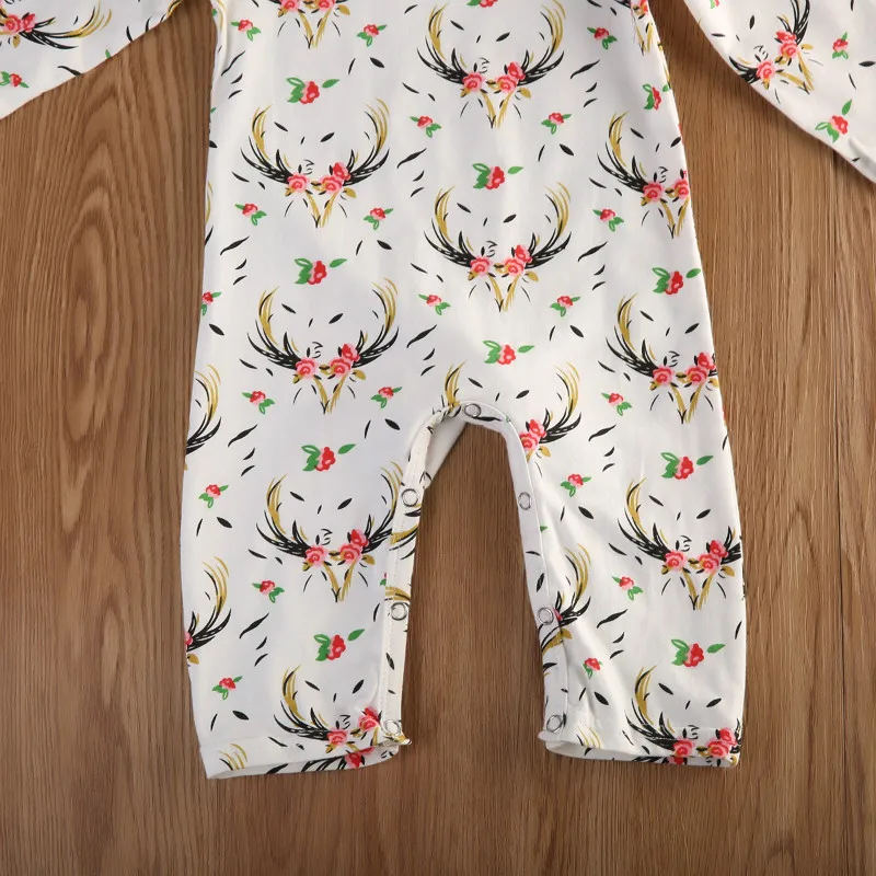 Одежда для новорожденных девочек Pudcoco осенне зимний комбинезон с длинными