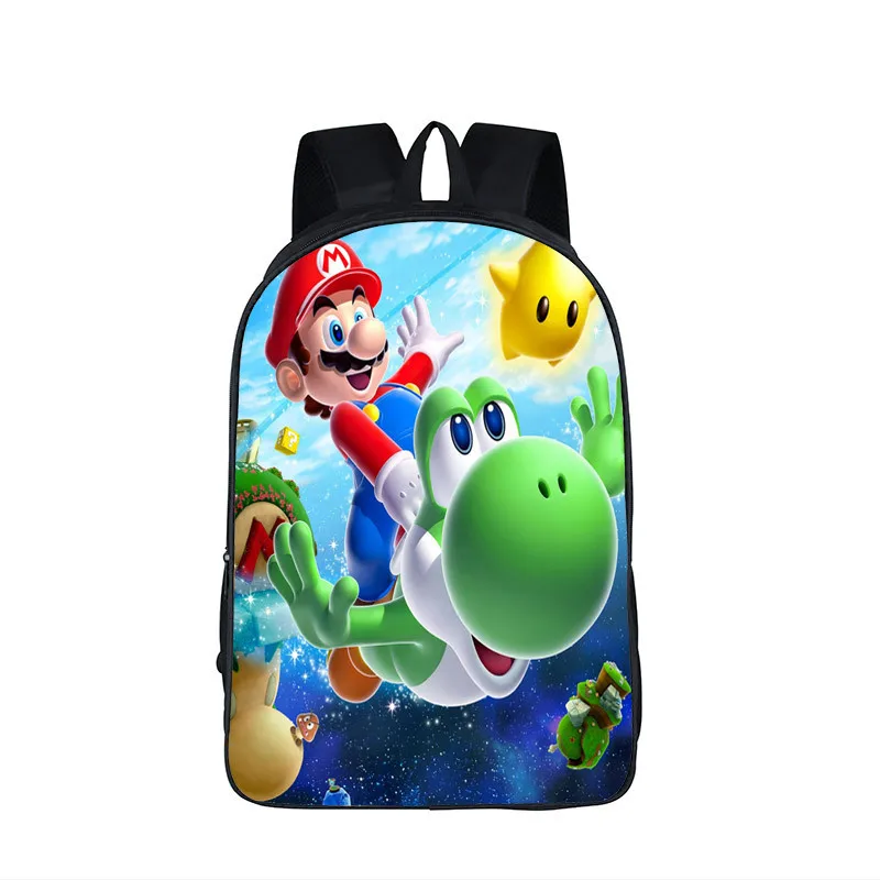 16CJML04 Мультфильм Марио/smash рюкзак Bros детей школьные ранцы для подростка обувь мальчиков девочек bagpack Дети Школьный Рюкзак Книга сумка - Цвет: 16CJML04