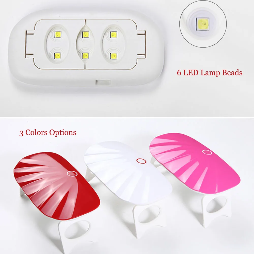 Aiboduo 6 Вт мини лампа для ногтей УФ светодиодный корпус форма Лампа гель лак