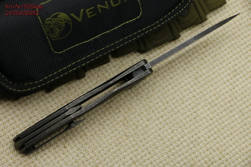 Складной нож VENOM Kevin John S35VN blade TC4 титановые походные охотничьи карманные фруктовые