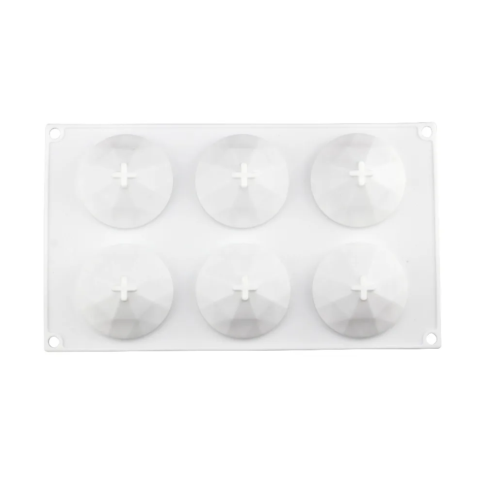 6 полостей 3D Алмазные формы для десерта торта силиконовая форма мусс шоколадная