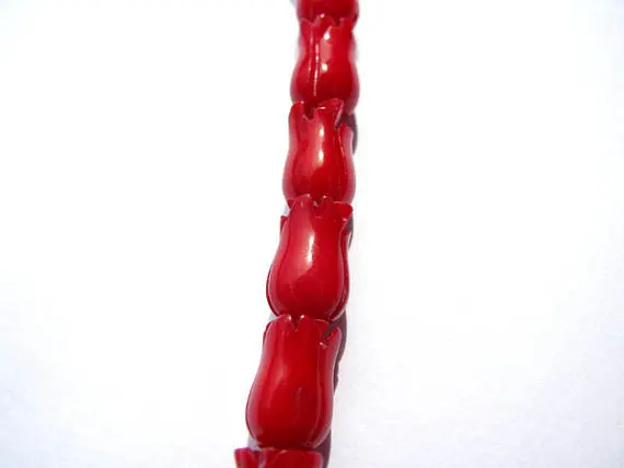 

high qualty ocean coral 6x9mm 3strands,tulips flowers florial rose hot red salmon pink white mixed jewelry beads
