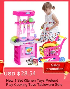 Baby Miniature Kitchen Plastic Pretend Play Food Children Toys With Music Light Kids Kitchen Cooking Toy Set For Girls Games Hot