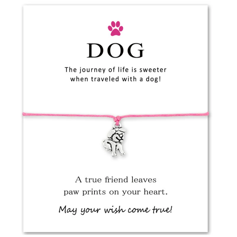 1 шт. регулируемый браслет с надписью Собачья лапа|Браслеты шармами| |